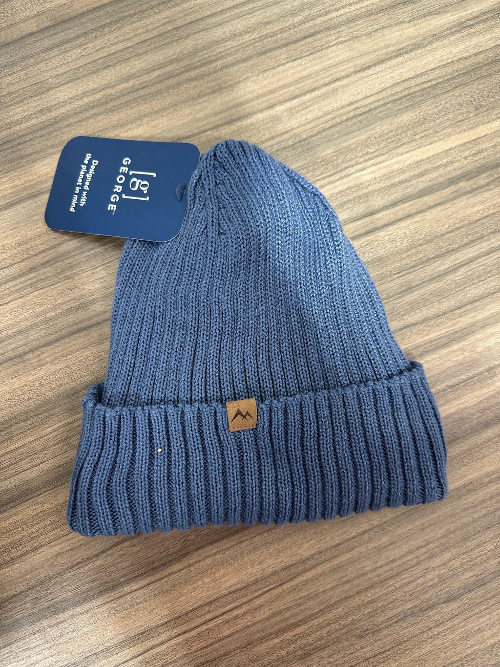 George Men's Ribbed Fleece Lined Knit Beanie
