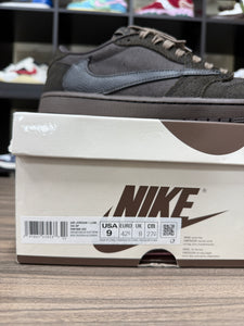 Travis Scott Air Jordan 1 Low Velvet Brown Sz 9