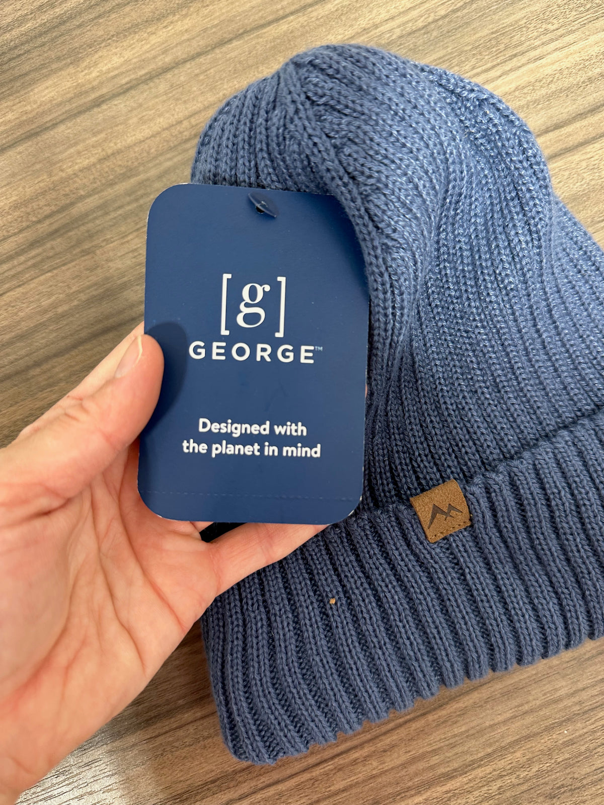 George Men's Ribbed Fleece Lined Knit Beanie