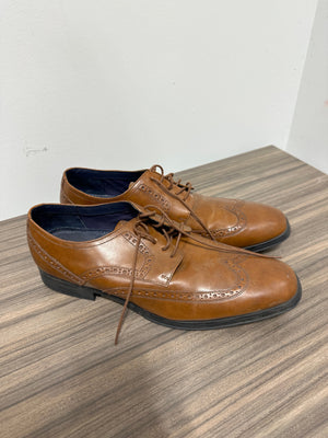 Cole Haan Grand Os Wingtip Oxford brown leather dress shoes sz 12