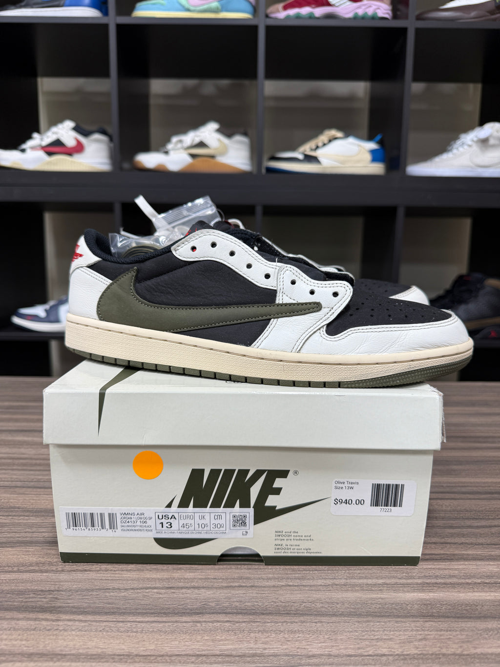 Travis Scott Wmns Air Jordan 1 Low Olive  Sz11.5/W13