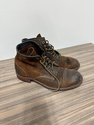 Frye Logan Cap Toe Waxed Suede / Roughout Leather Boots sz Men's size 7.5 Medium