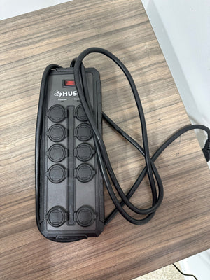 Husky 10 ft. 14/3 Heavy Duty 10-Outlet 4200 Joule Surge Protector
