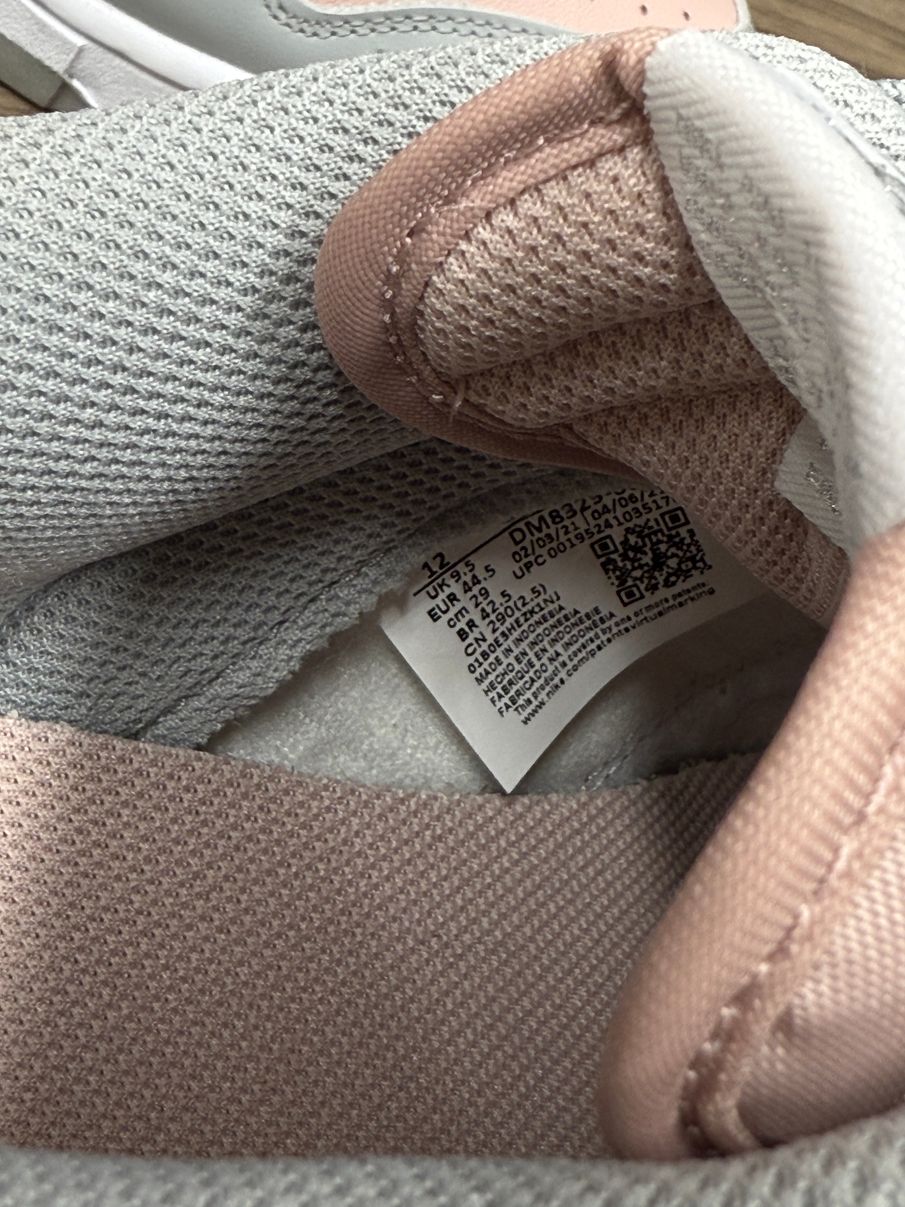 Nike Dunk Low Pink Oxford Sz 10.5M/12W