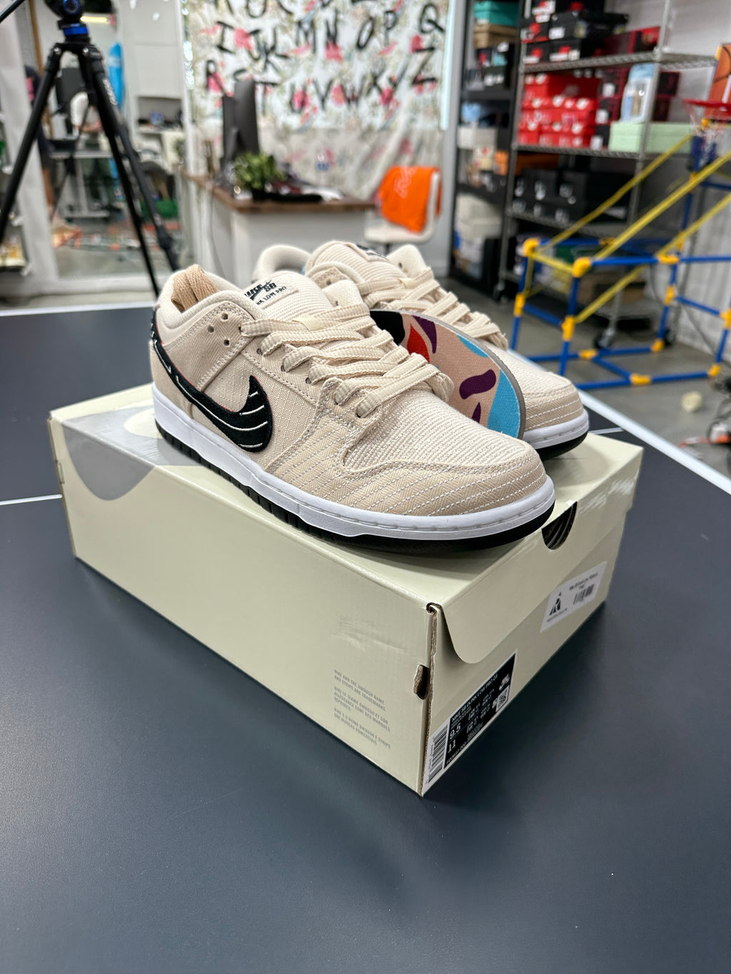 Nike SB Dunk Low Albino & Preto Sz 9.5