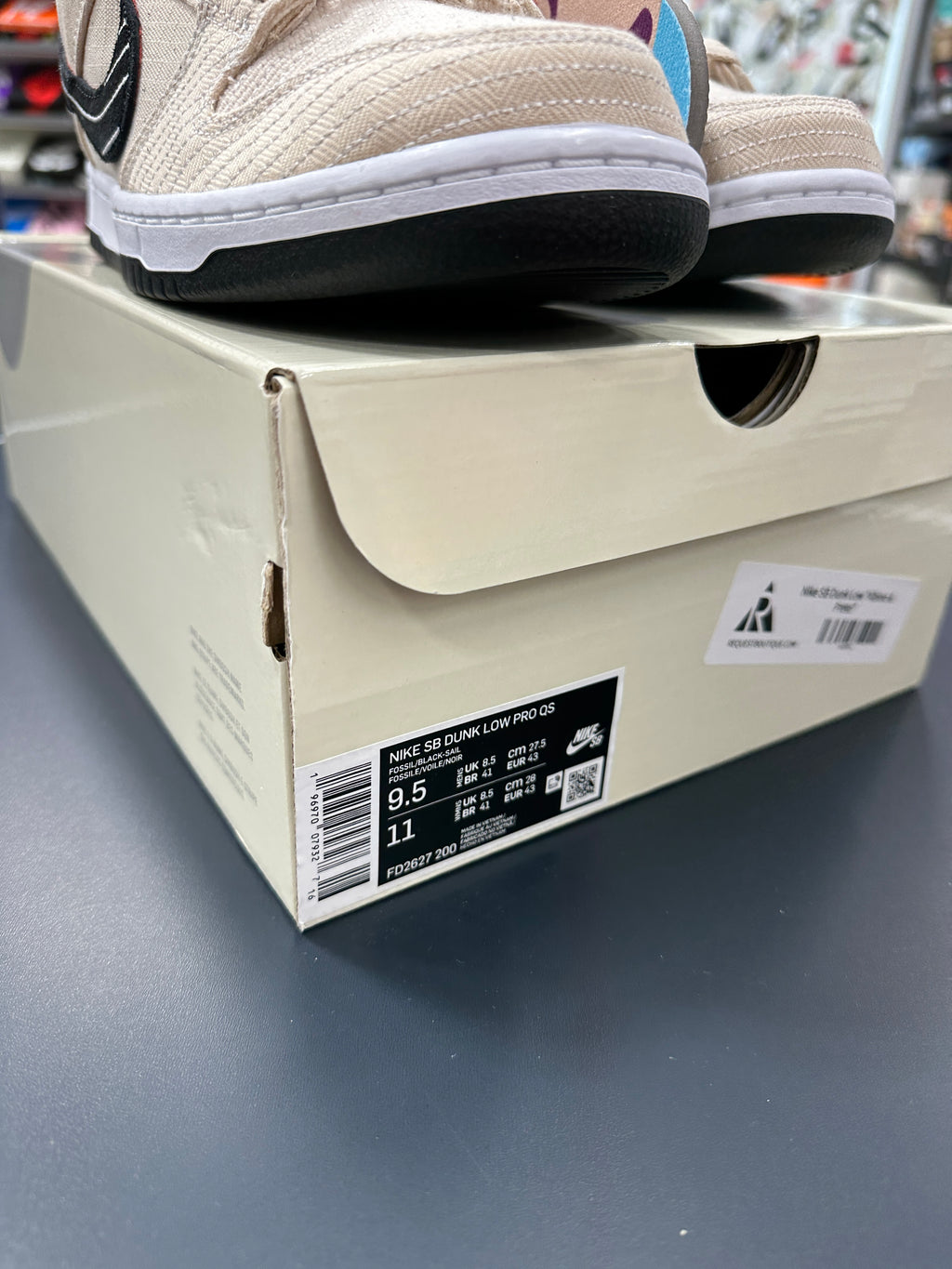 Nike SB Dunk Low Albino & Preto Sz 9.5