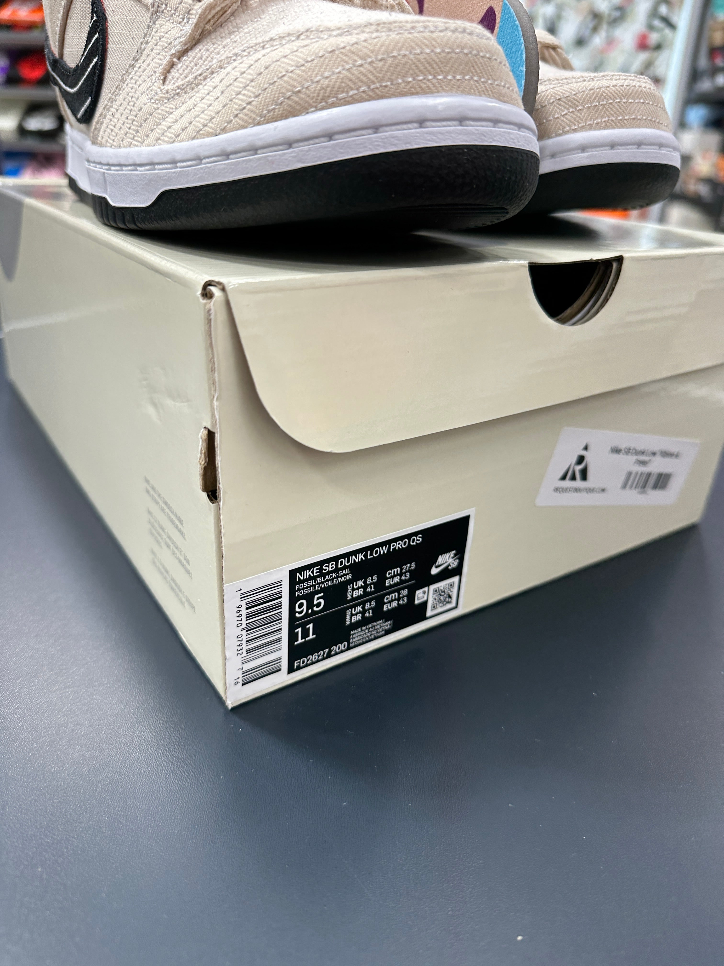 Nike SB Dunk Low Albino & Preto Sz 9.5