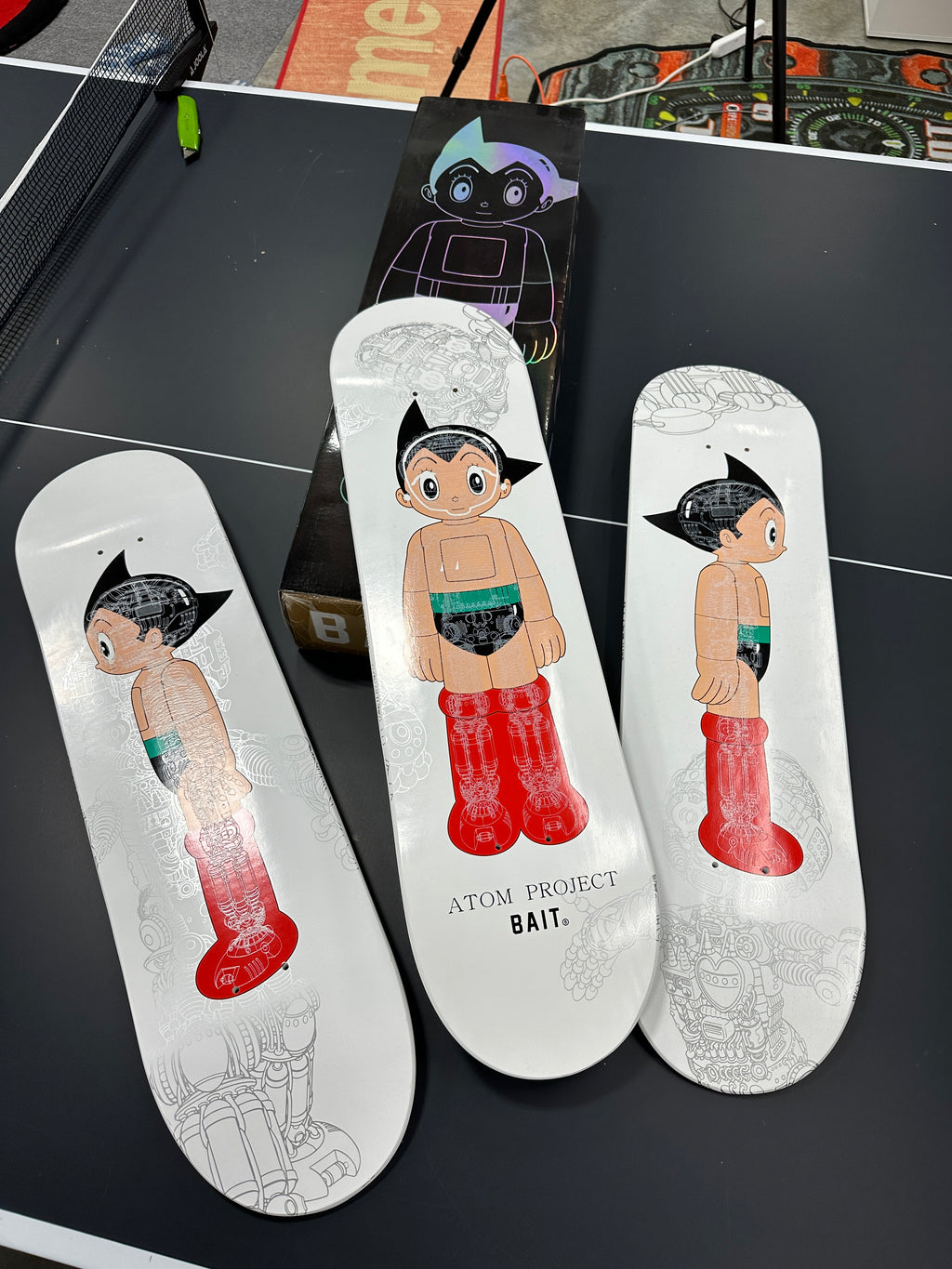 Astro Boy x Bait Glow in Dark Skateboard Deck 3 Piece Set