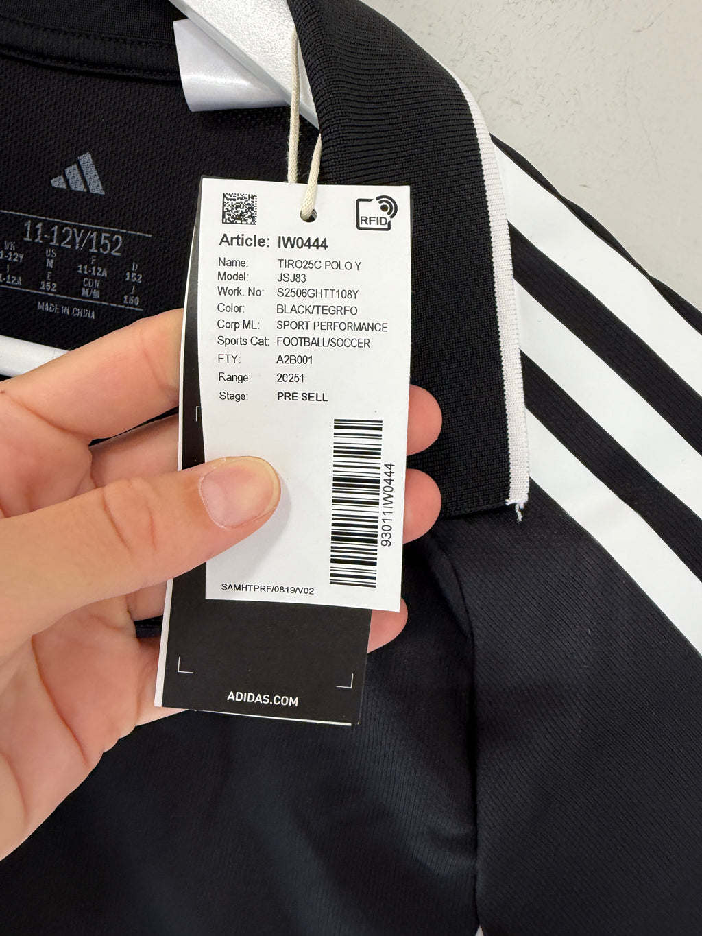 Adidas Tiro 25 Polo youth Size Medium
