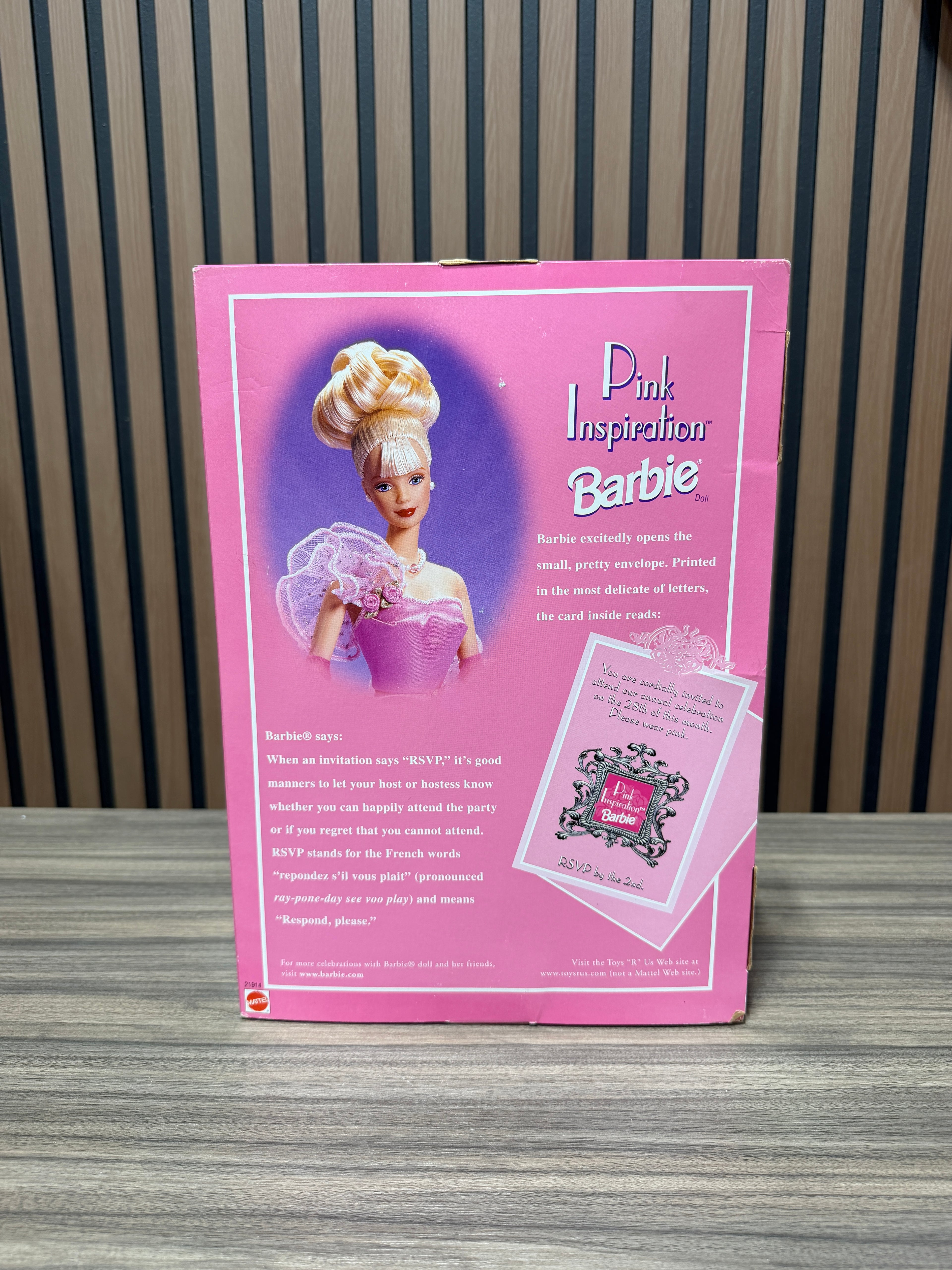 1998 Barbie Doll Pink Inspiration Special Edition Blonde Mattel 21914