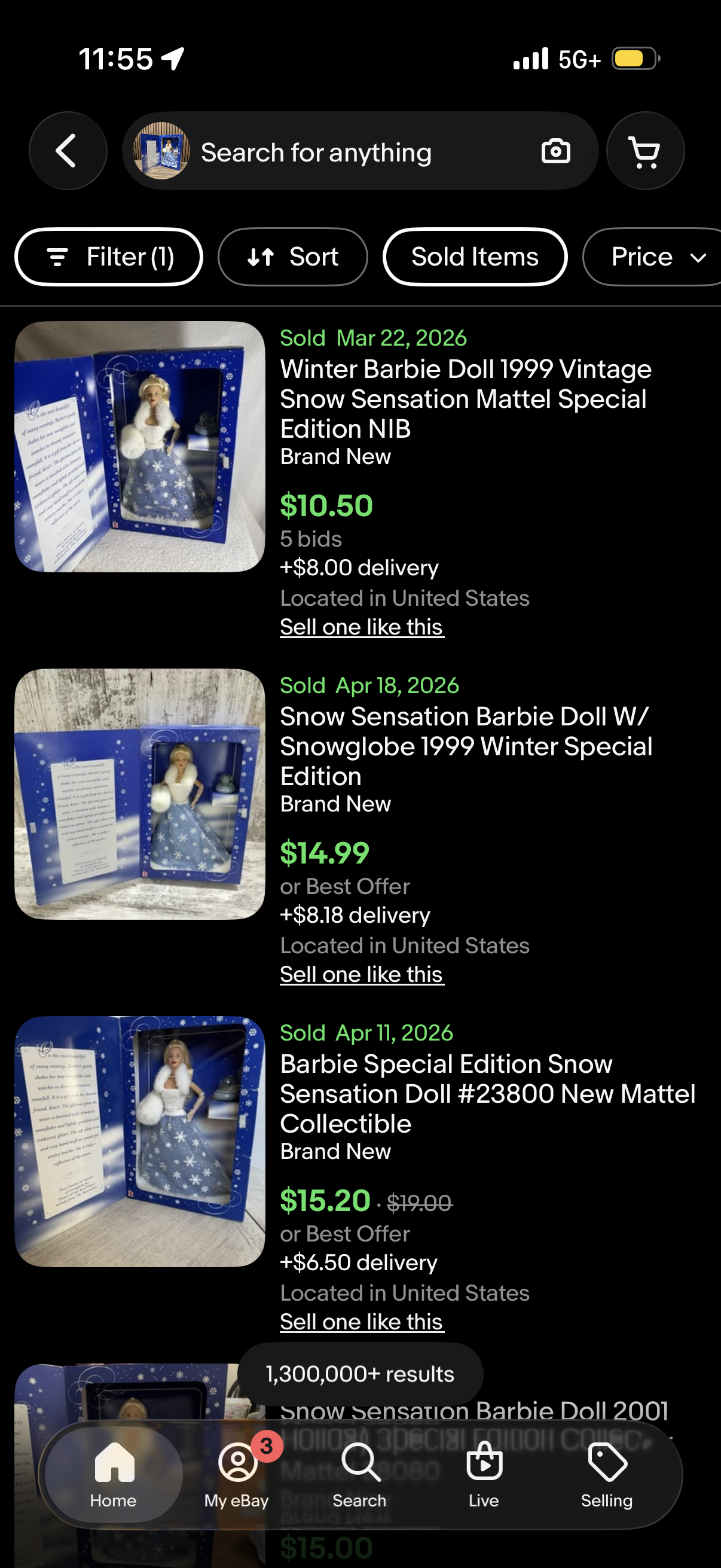 Snow Sensation Barbie Doll W/ Snowglobe 1999 Winter Special Edition 23800 NIBSnow Sensation Barbie Doll W/ Snowglobe 1999 Winter Special Edition 23800 NIB US $15.00