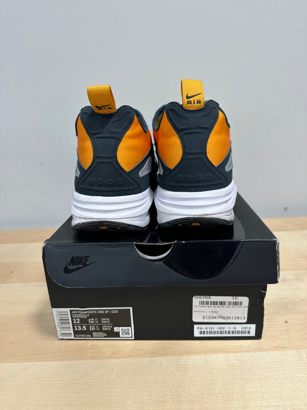 Nike Air Max SNDR "Canyon Gold" Zipper Shroud Sneakers - Black/Yellow Men's sz 12