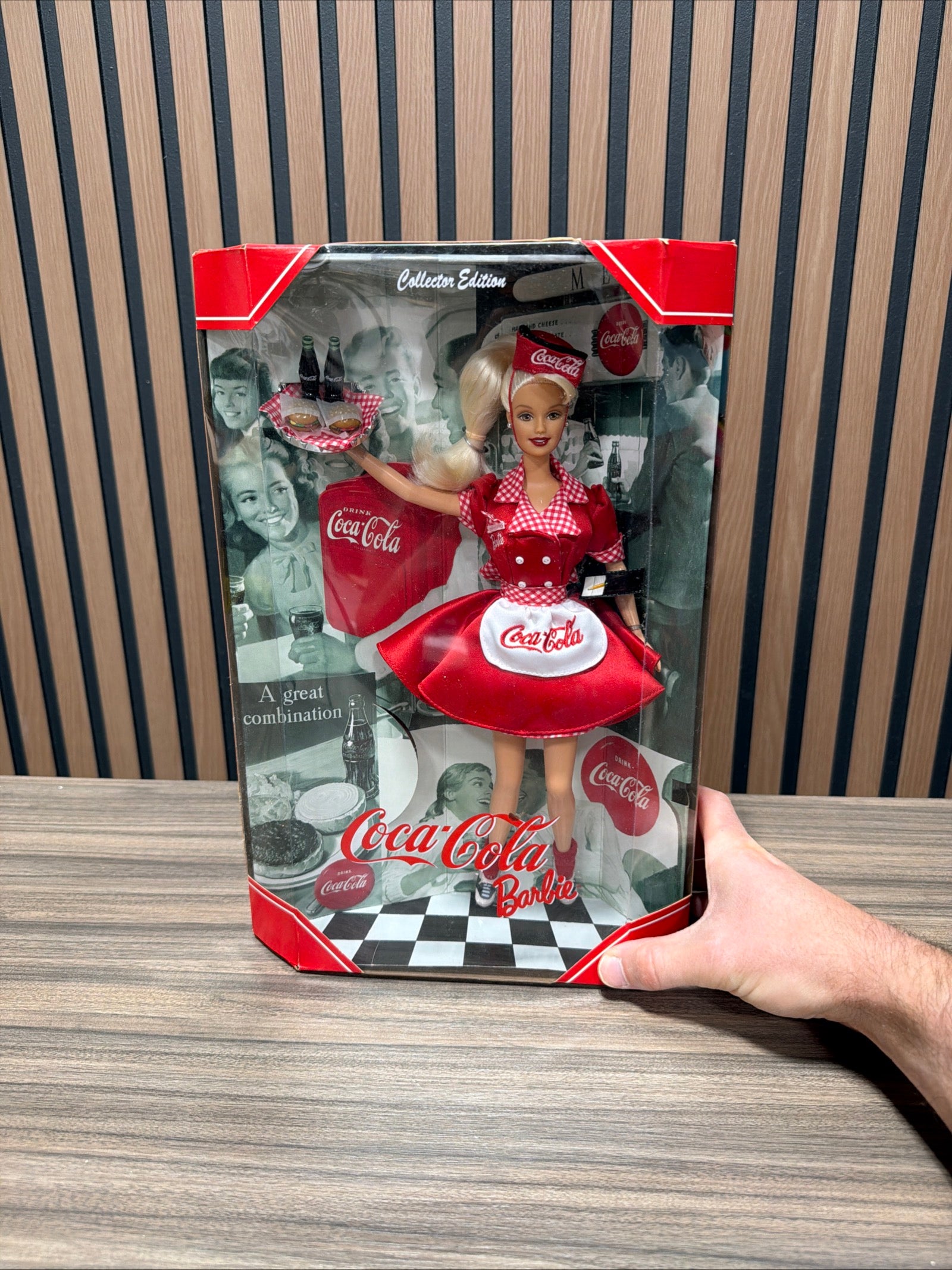 Coka Cola Barbie Doll Collector Edition #22831 Car Hop Waitress