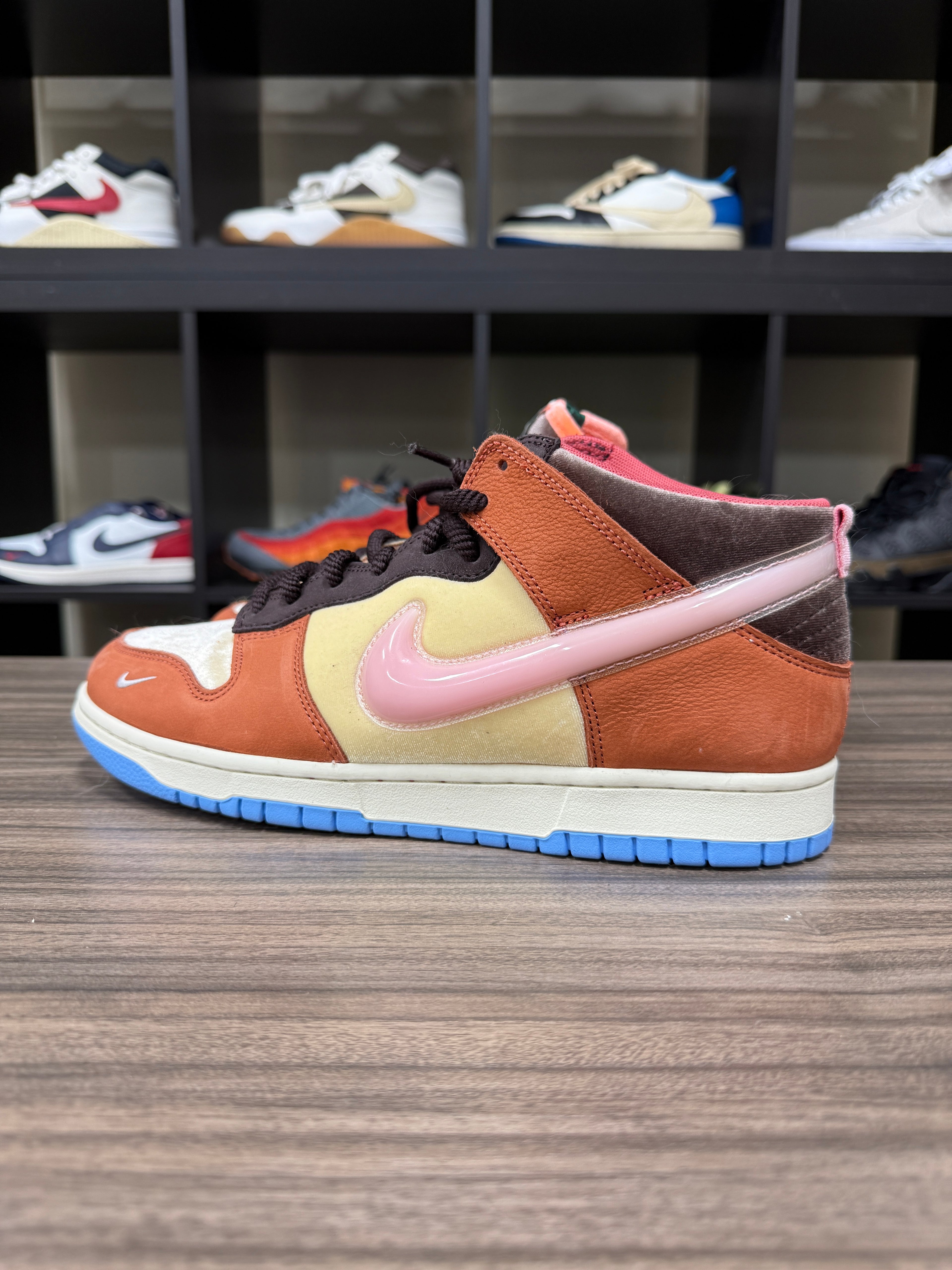 Nike Dunk Mid Social Status Free Lunch Chocolate Milk Sz 10.5