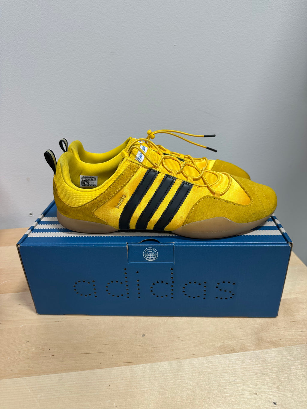 adidas Originals x Bad Bunny Ballerina "Bold Gold" Yellow - Men's 12 / Women's 13 - JQ9230 (With Box)