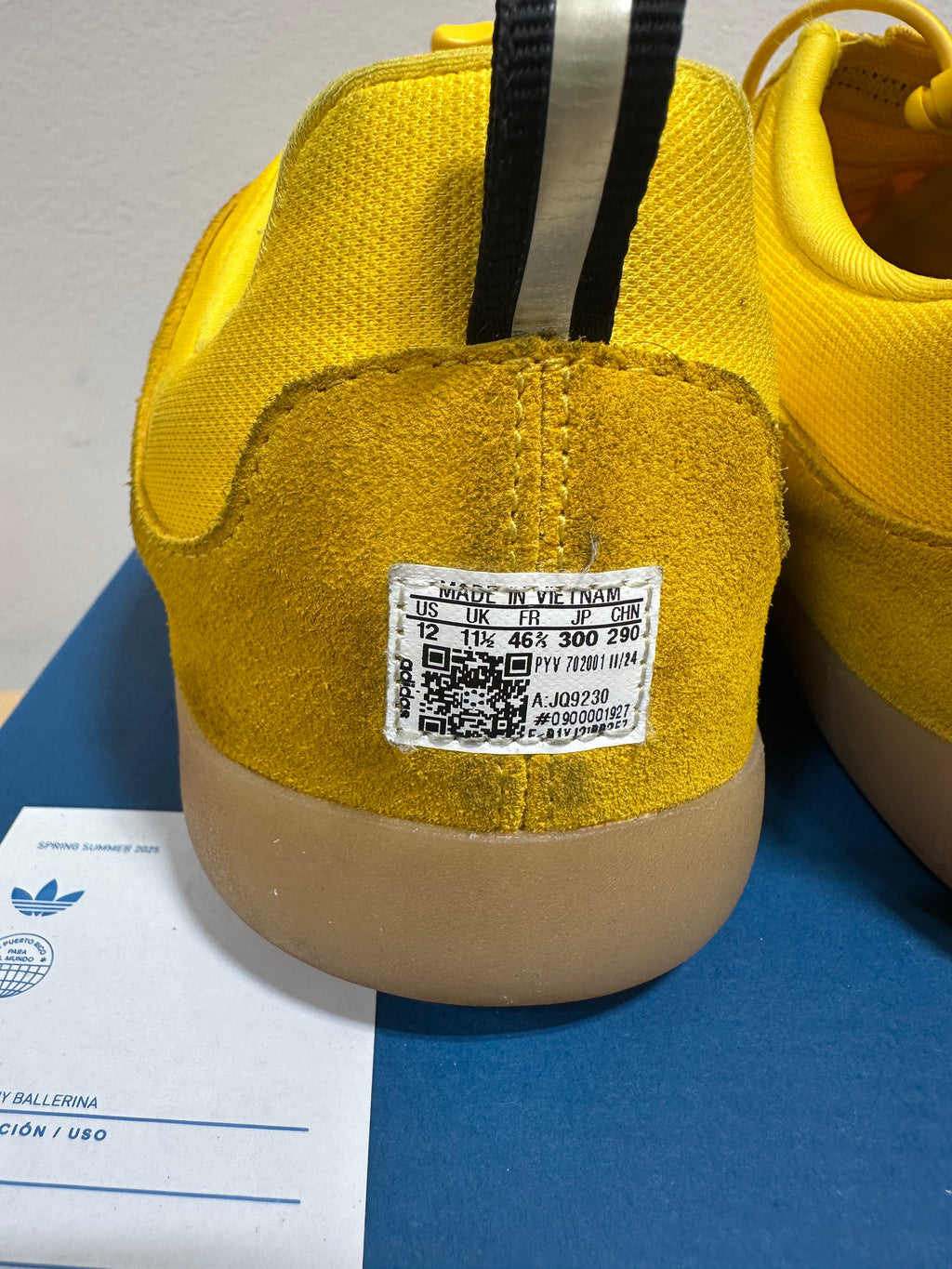 adidas Originals x Bad Bunny Ballerina "Bold Gold" Yellow - Men's 12 / Women's 13 - JQ9230 (With Box)