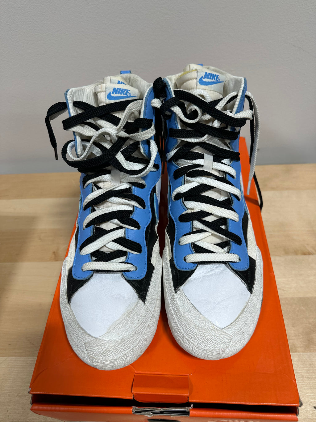 Nike Blazer Mid x Sacai "White Black Legend Blue" - Men's 12 / Women's 13.5 - BV0072-001 (With Box)