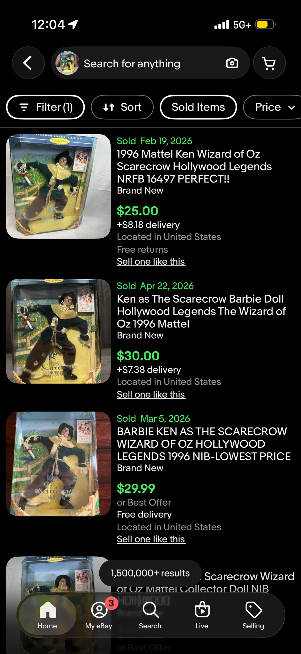Ken as The Scarecrow Barbie Doll Hollywood Legends The Wizard of Oz 1996 Mattel