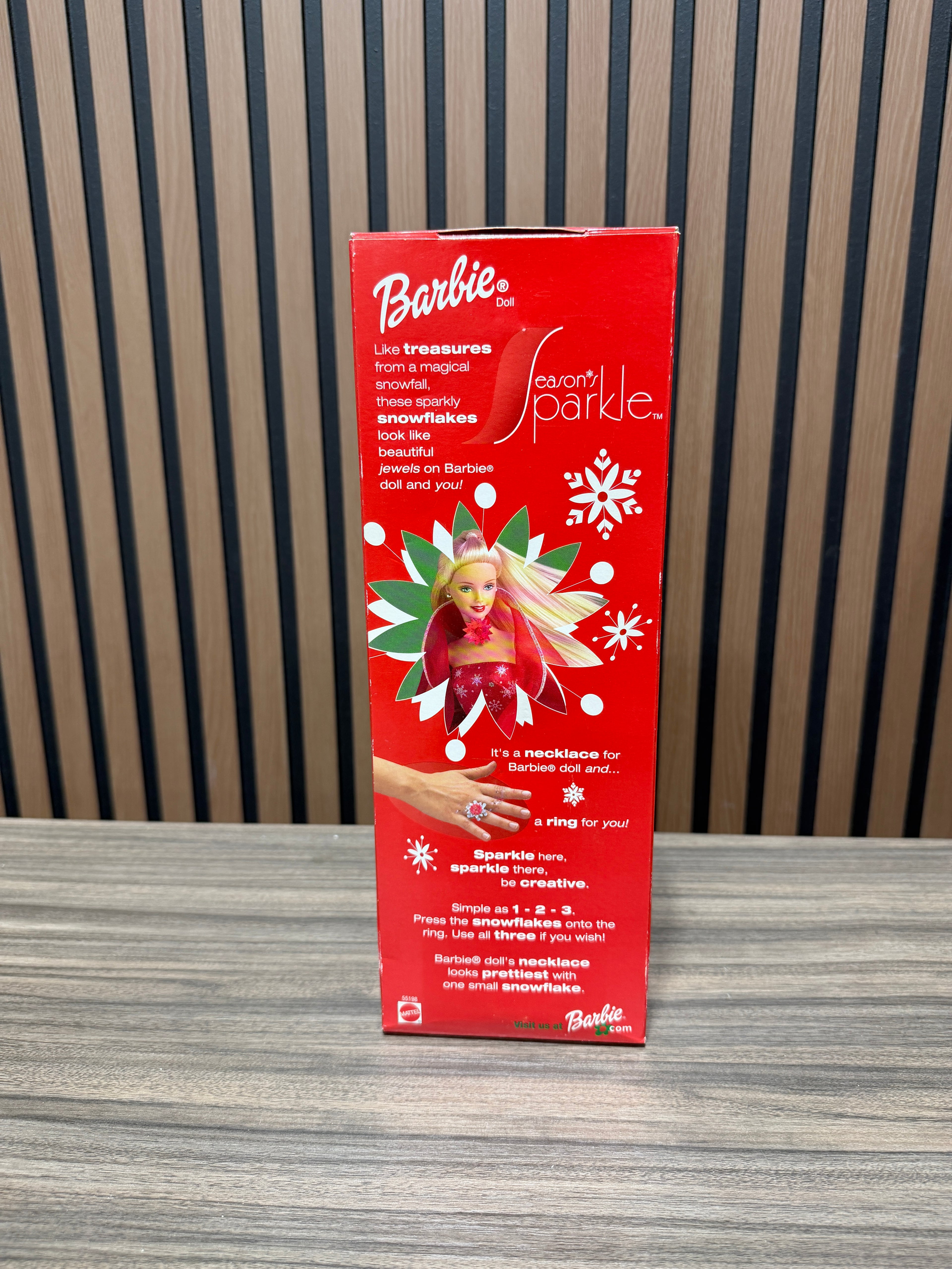 Barbie 2001 Seasons Sparkle Doll with Sparkly Ring Holiday Mattel #55198