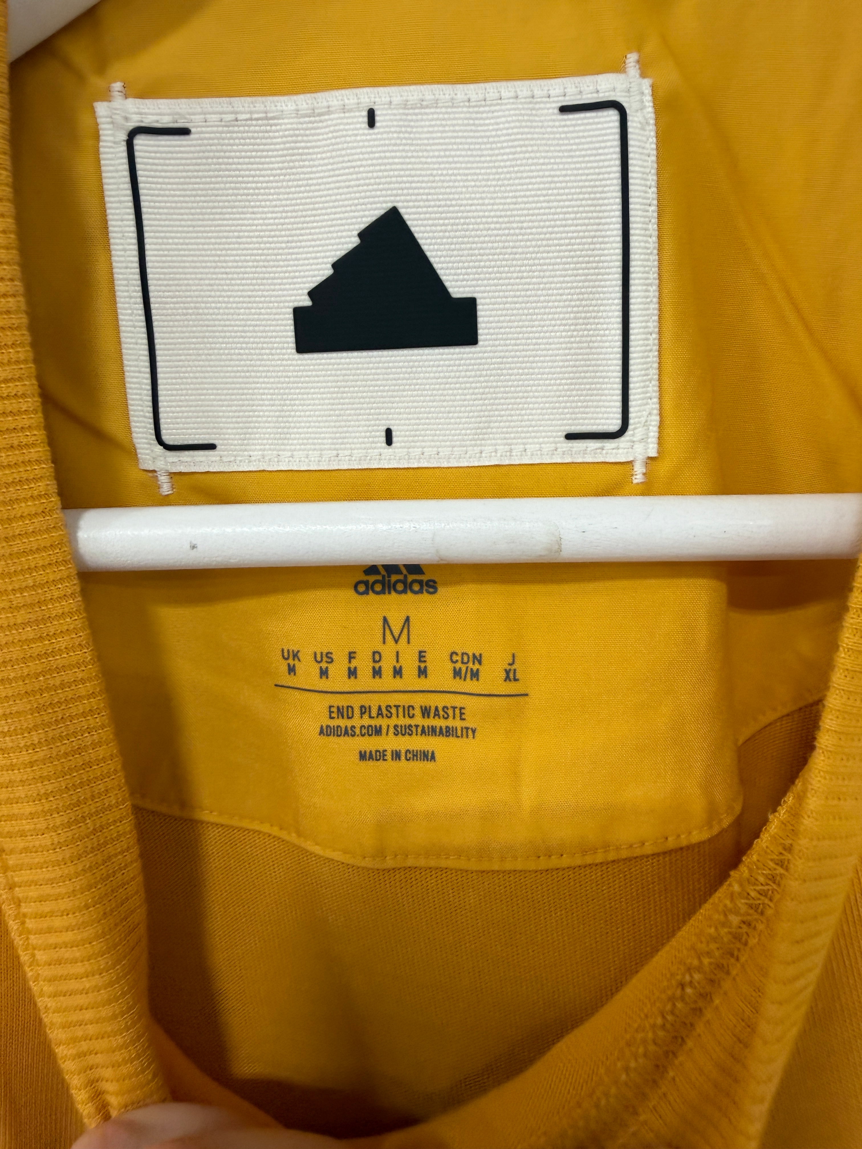 Adidas Real Madrid Yellow Long Sleeve Sz Mens Medium