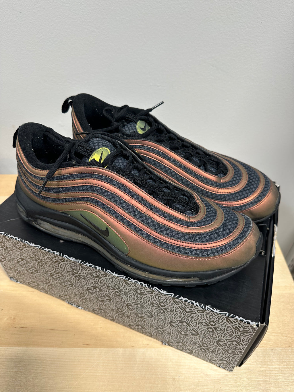 2017 Nike Air Max 97 Ultra '17 x Skepta SkAir - Rose Gold/Sulfur - Men's 12 (With OG Box)