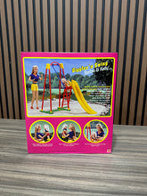 Load image into Gallery viewer, 1998 Mattel #20333 GIGGLES 'N SWING Barbie &amp; Kelly Play Set NRFB New Slide/Swing
