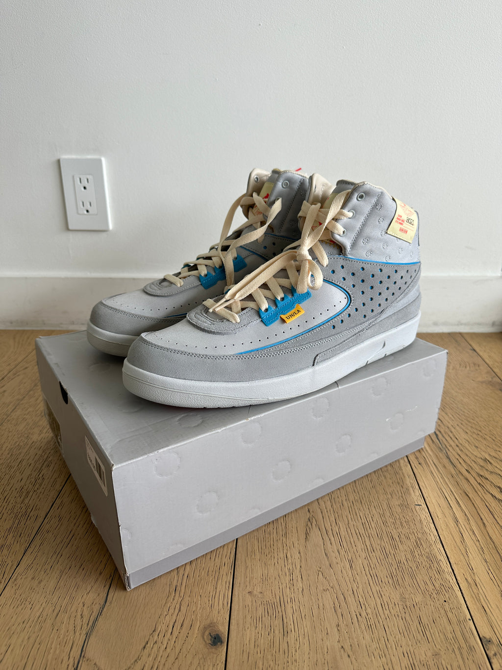 Jordan 2 Retro SP Union Grey Fog Sz 14