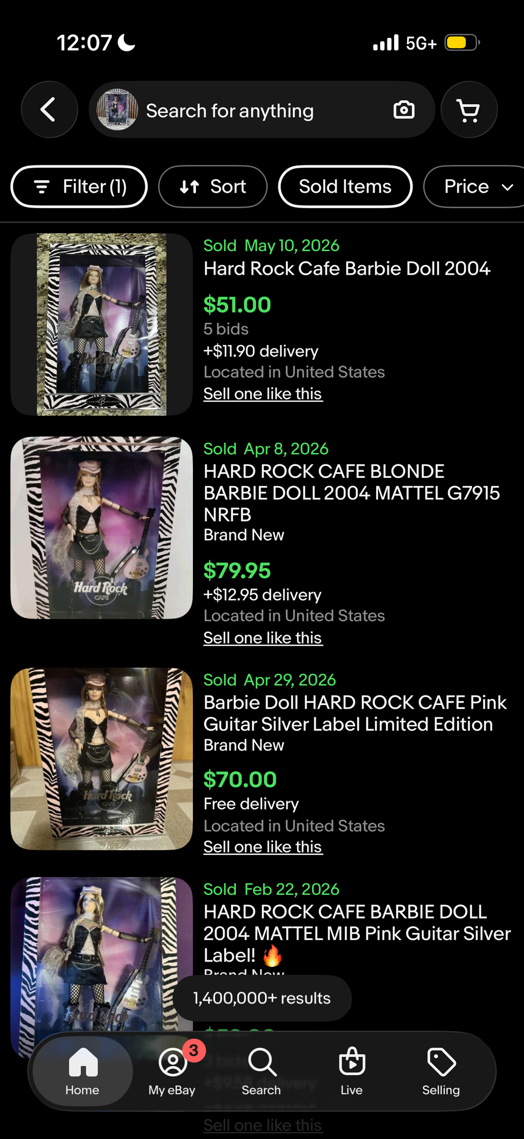 Hard Rock Cafe #2 2004 Barbie Doll