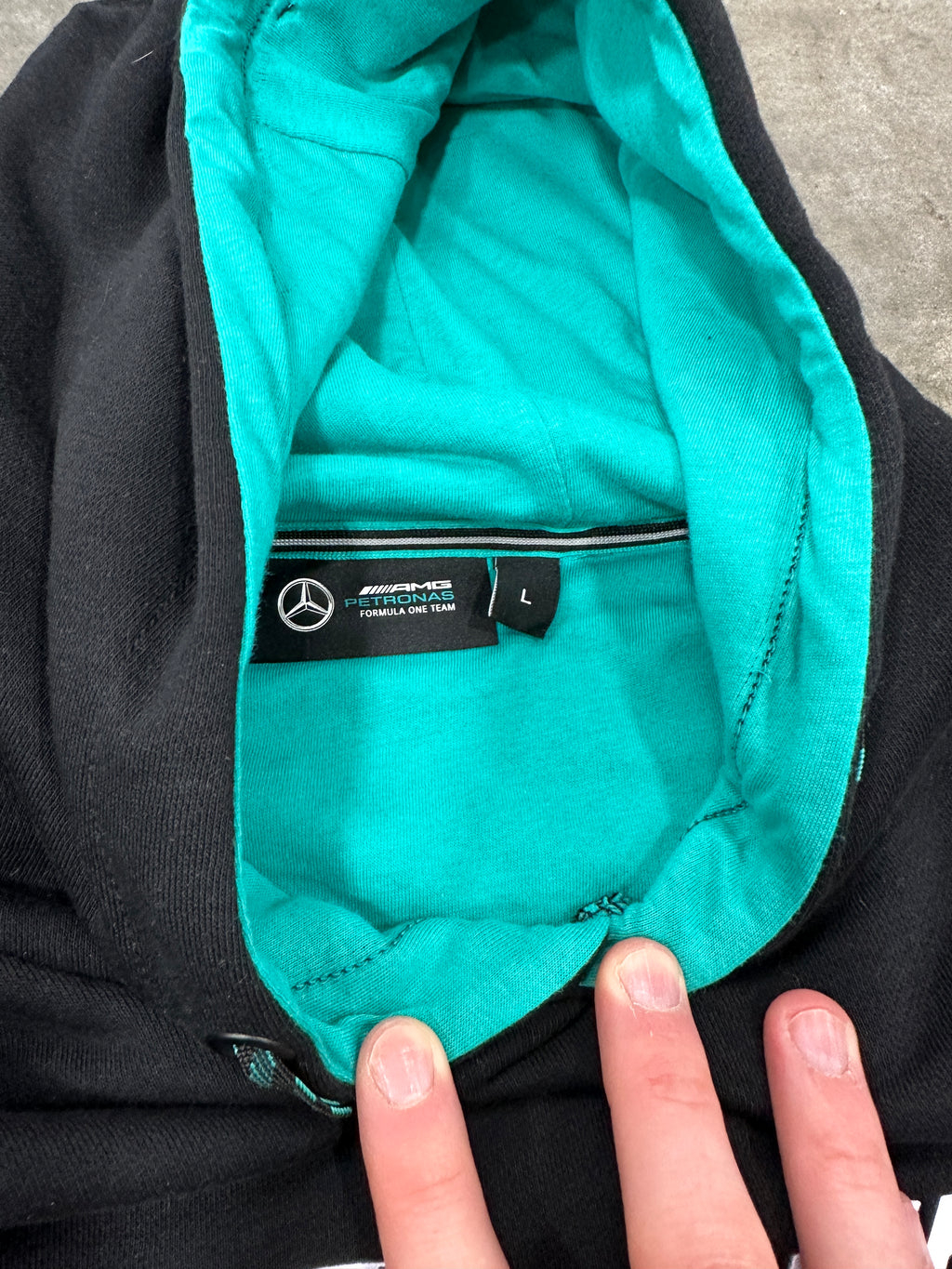 Mercedes AMG F1 Hoodie Sz L