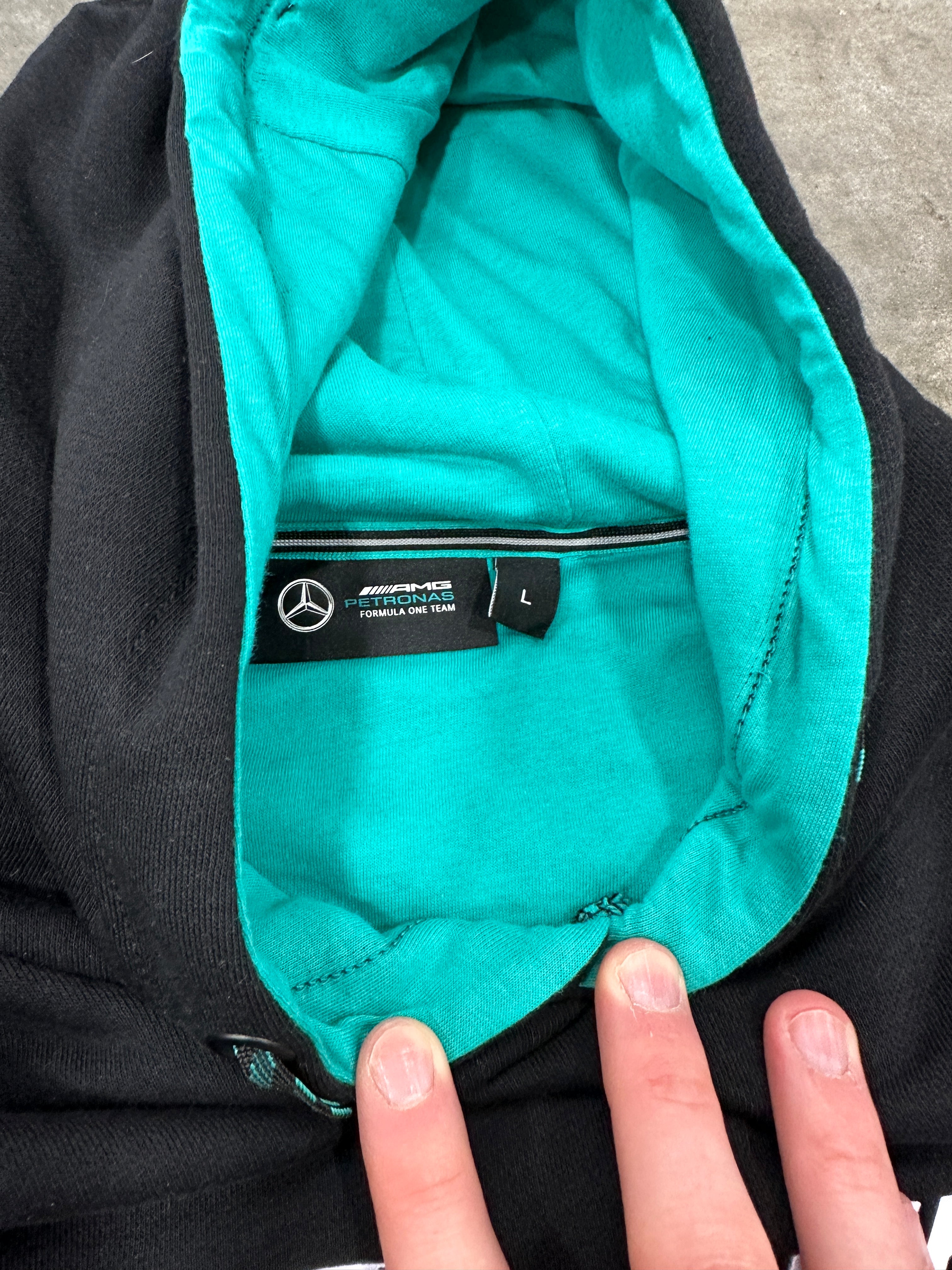 Mercedes AMG F1 Hoodie Sz L