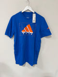 Adidas Soccer Graphic T-shirt Mens Sz Medium Blue/Orange