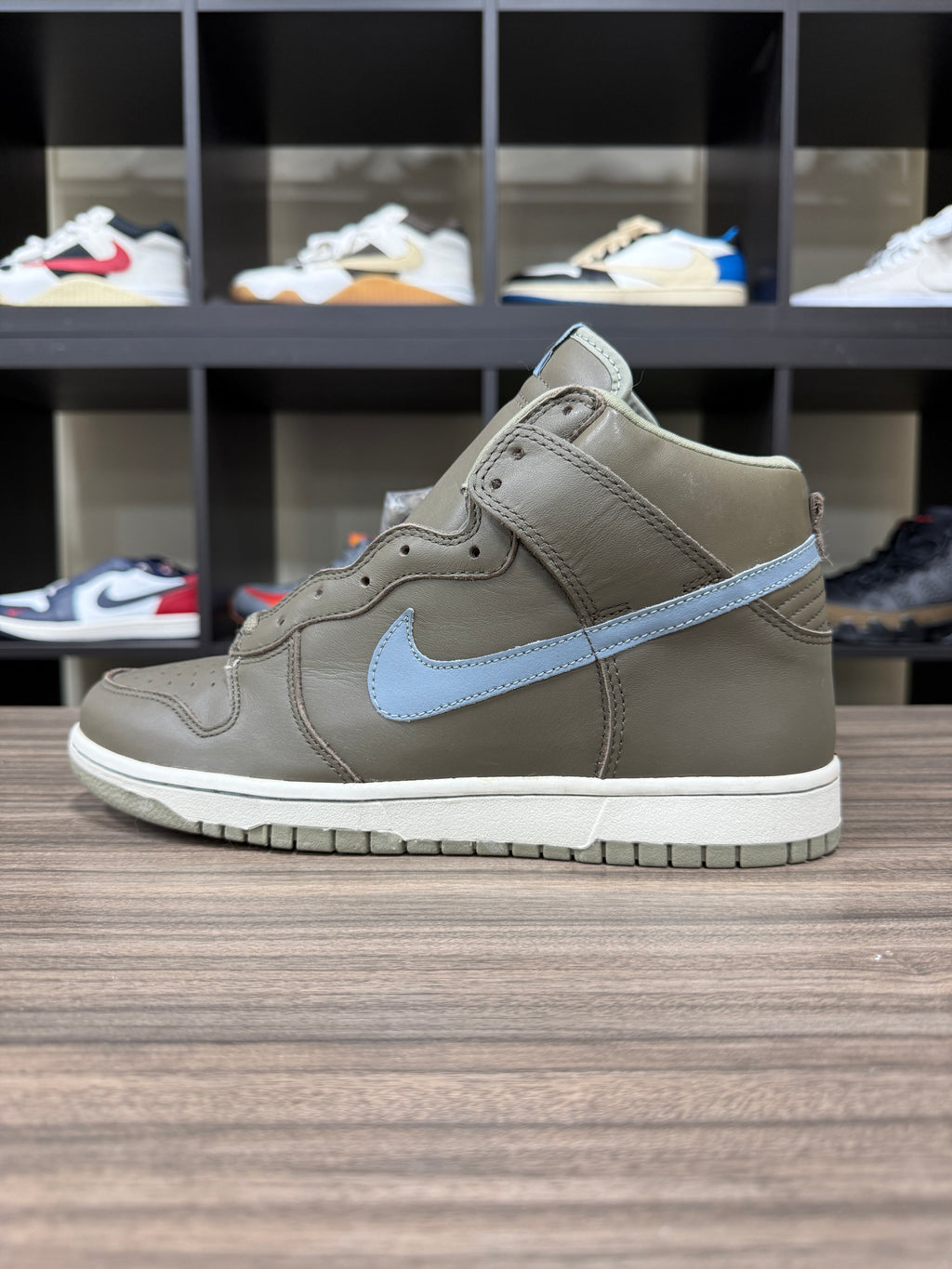 2003 Nike Dunk High Hi Grey Dark Smoke Olive Sz 10.5/W12