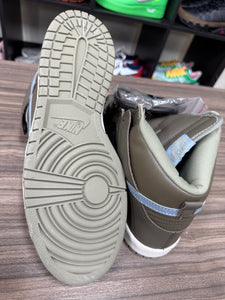 2003 Nike Dunk High Hi Grey Dark Smoke Olive Sz 10.5/W12