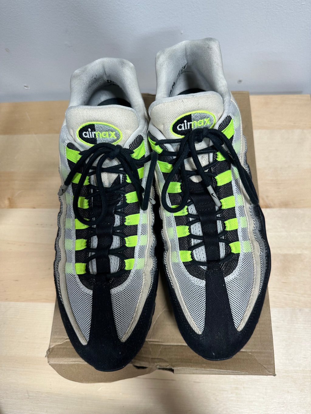 2020 Denham x Nike Air Max 95 "Volt" Suede Denim - Men's 12 / Women's 13.5 - DD9519-001 (With Box)