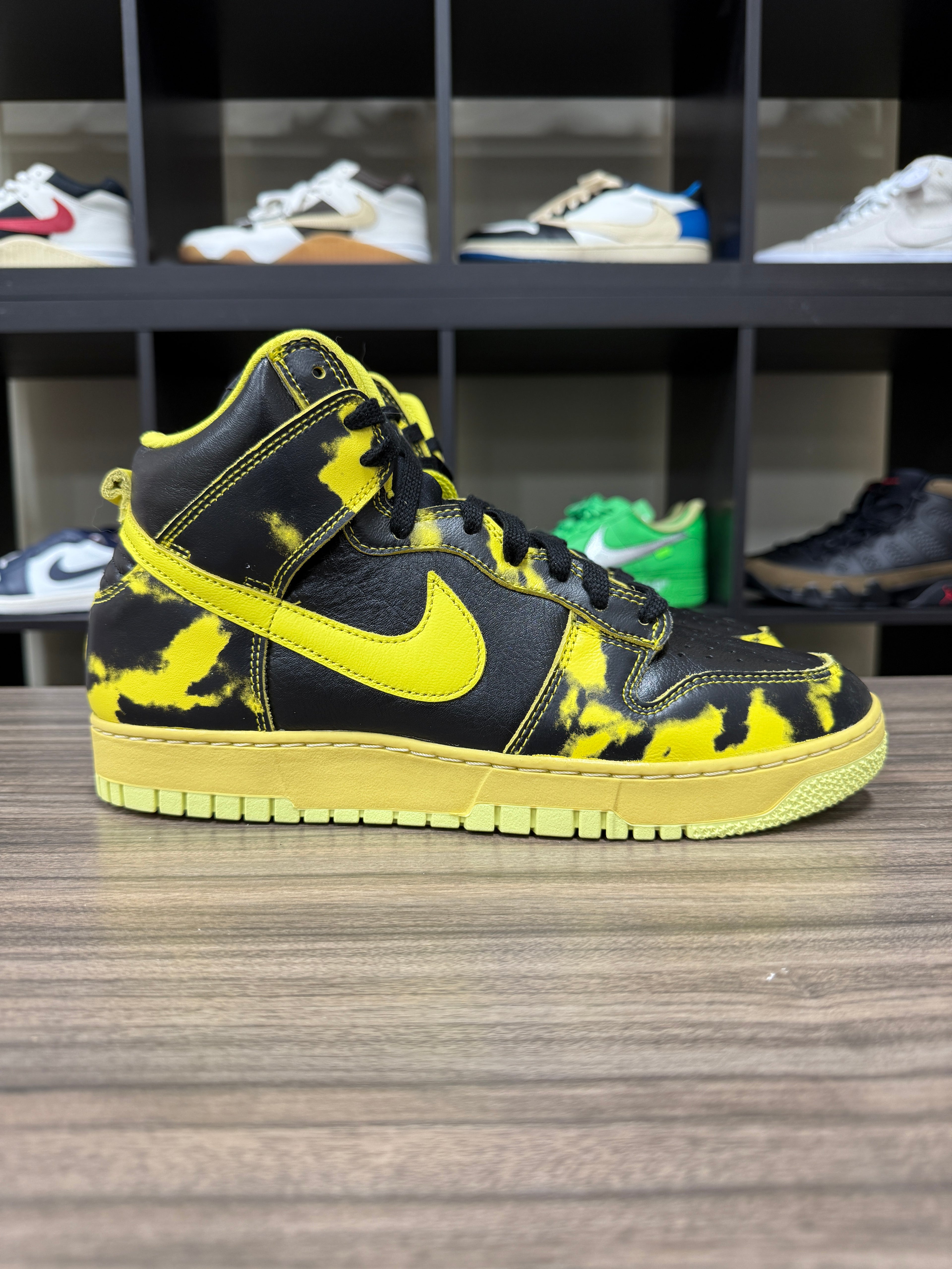 Nike Dunk High 85 Yellow Acid Wash Sz 10.5 NO BOX