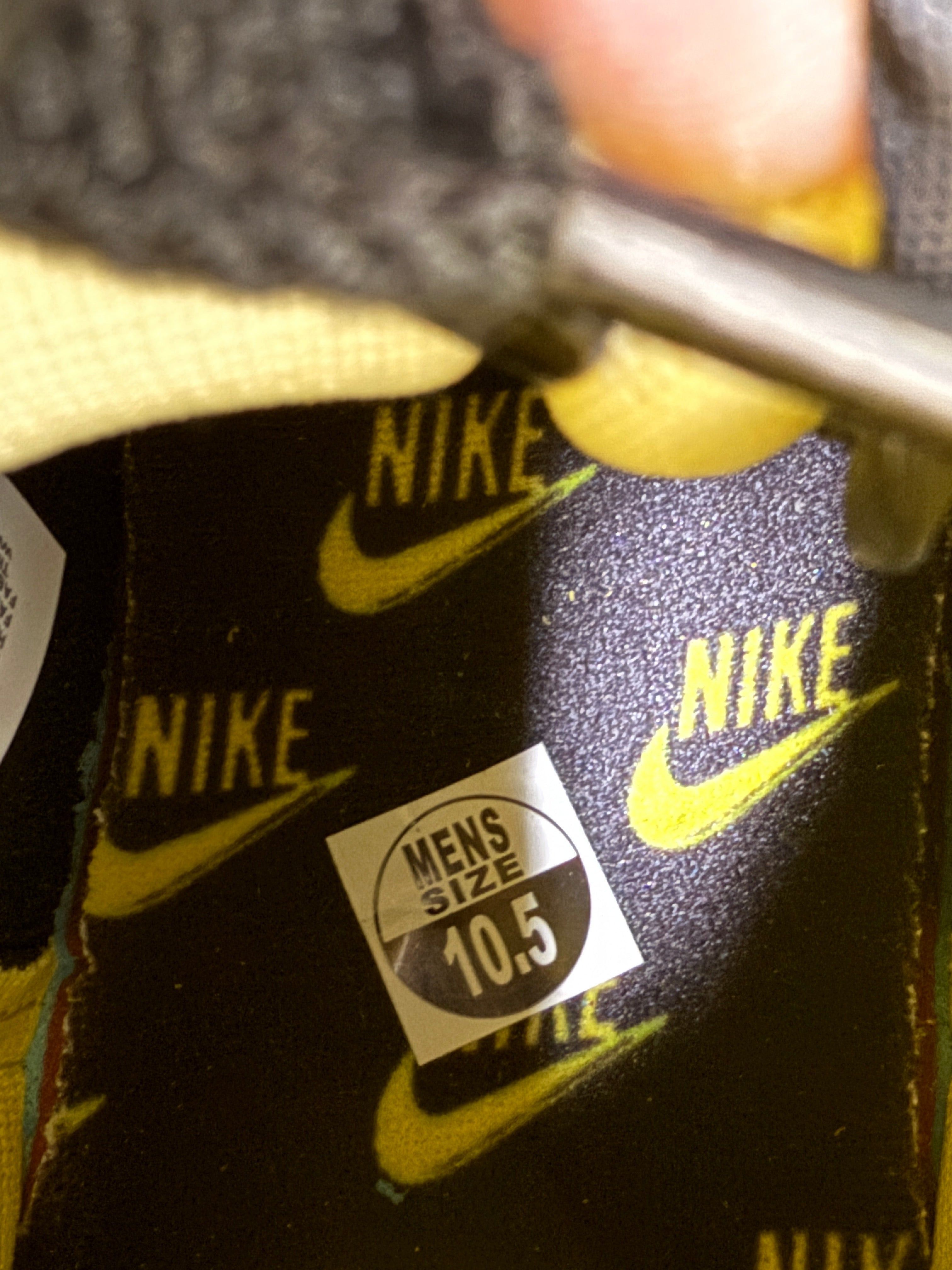 Nike Dunk High 85 Yellow Acid Wash Sz 10.5 NO BOX