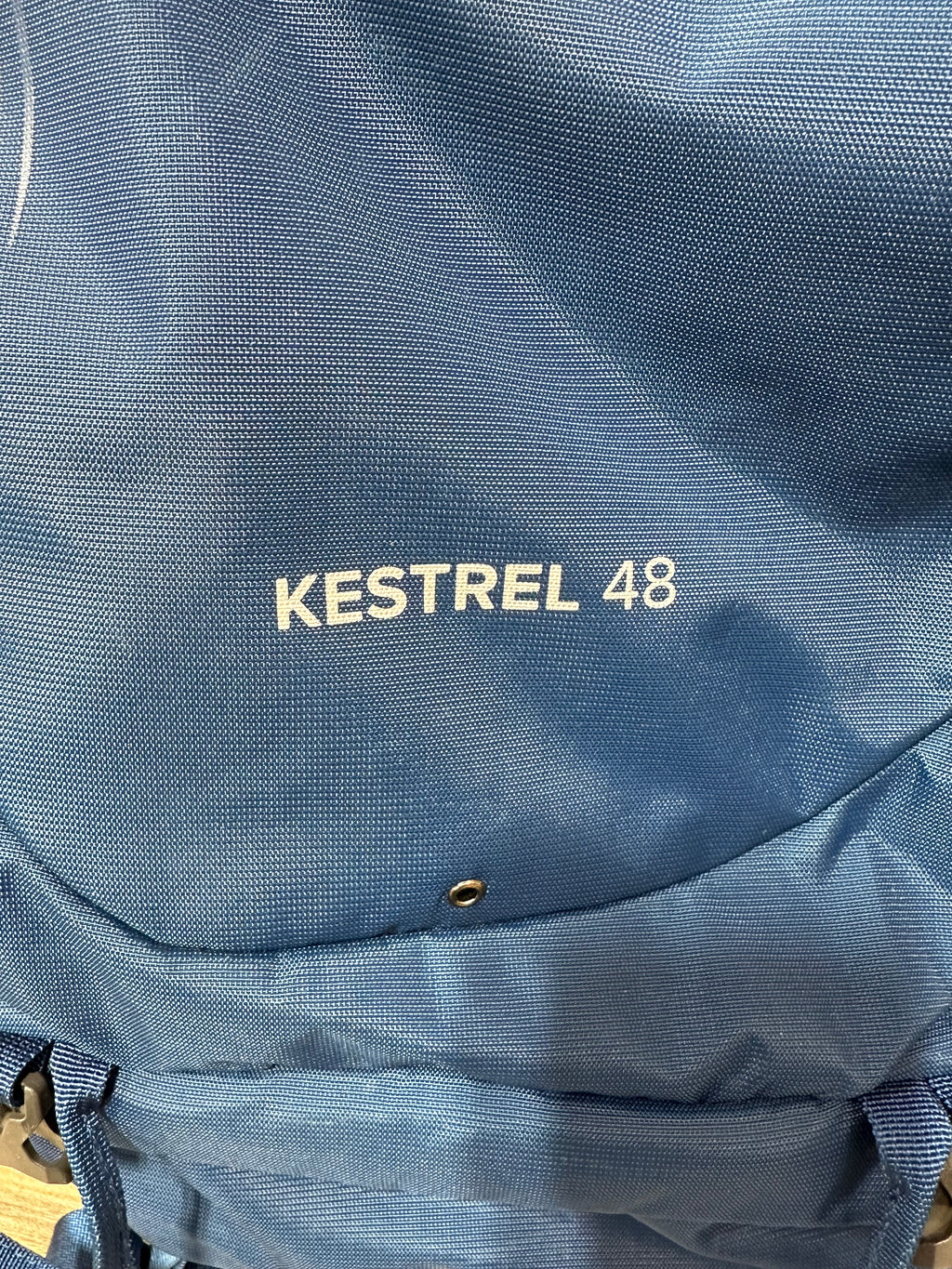 Used Osprey Kestrel 48 Backpacking Pack – Blue Medium/Large Internal Frame Hiking Bag