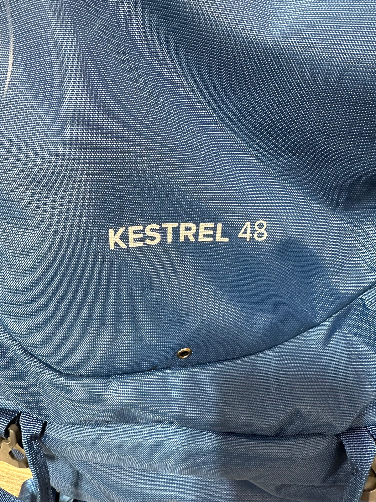 Used Osprey Kestrel 48 Backpacking Pack – Blue Medium/Large Internal Frame Hiking Bag