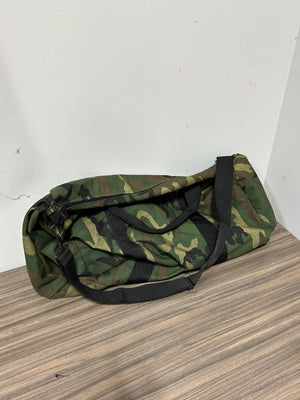 Vintage Rattlers Brand Woodland Camo Duffel Bag – Made in USA Heavy Duty Travel Bag