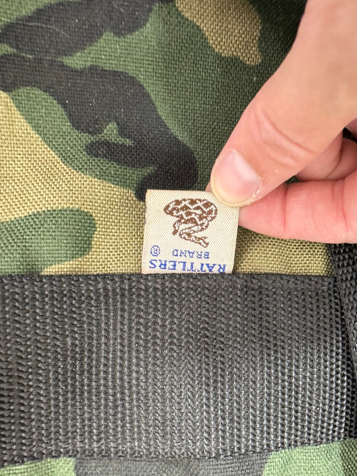 Vintage Rattlers Brand Woodland Camo Duffel Bag – Made in USA Heavy Duty Travel Bag
