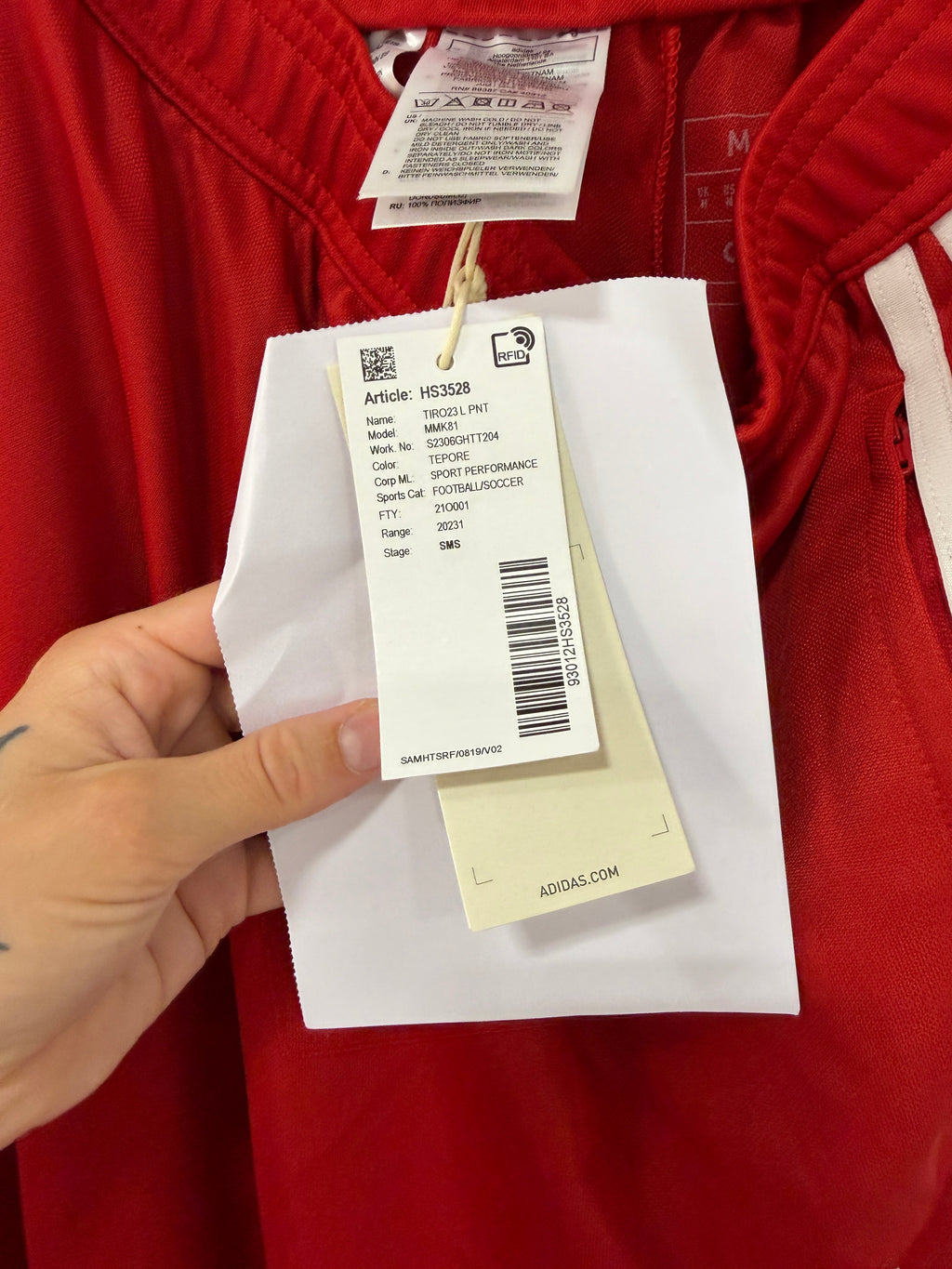 Adidas Tiro 23 Sweatpant Mens Sz Medium Red