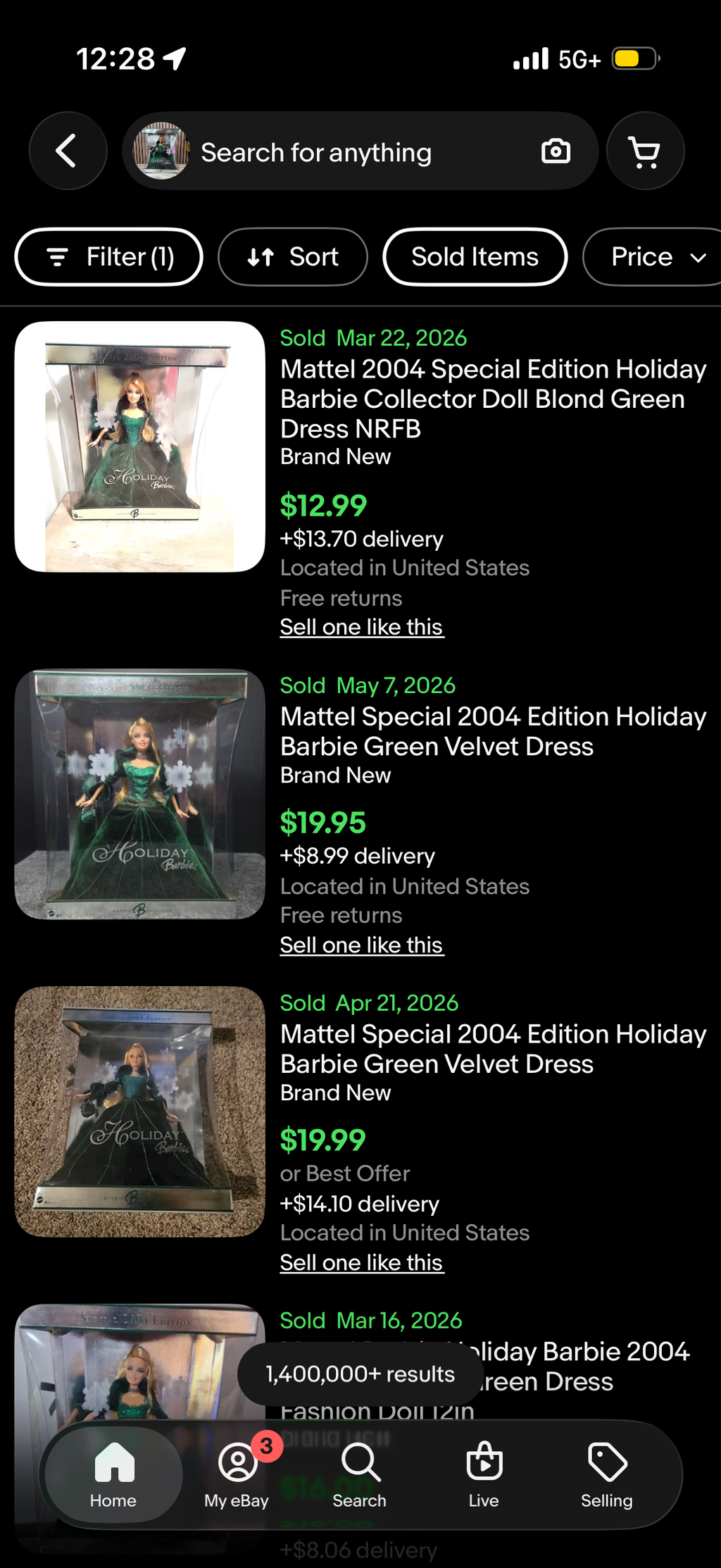 2004 Special Edition Holiday Barbie Collector Edition #04278