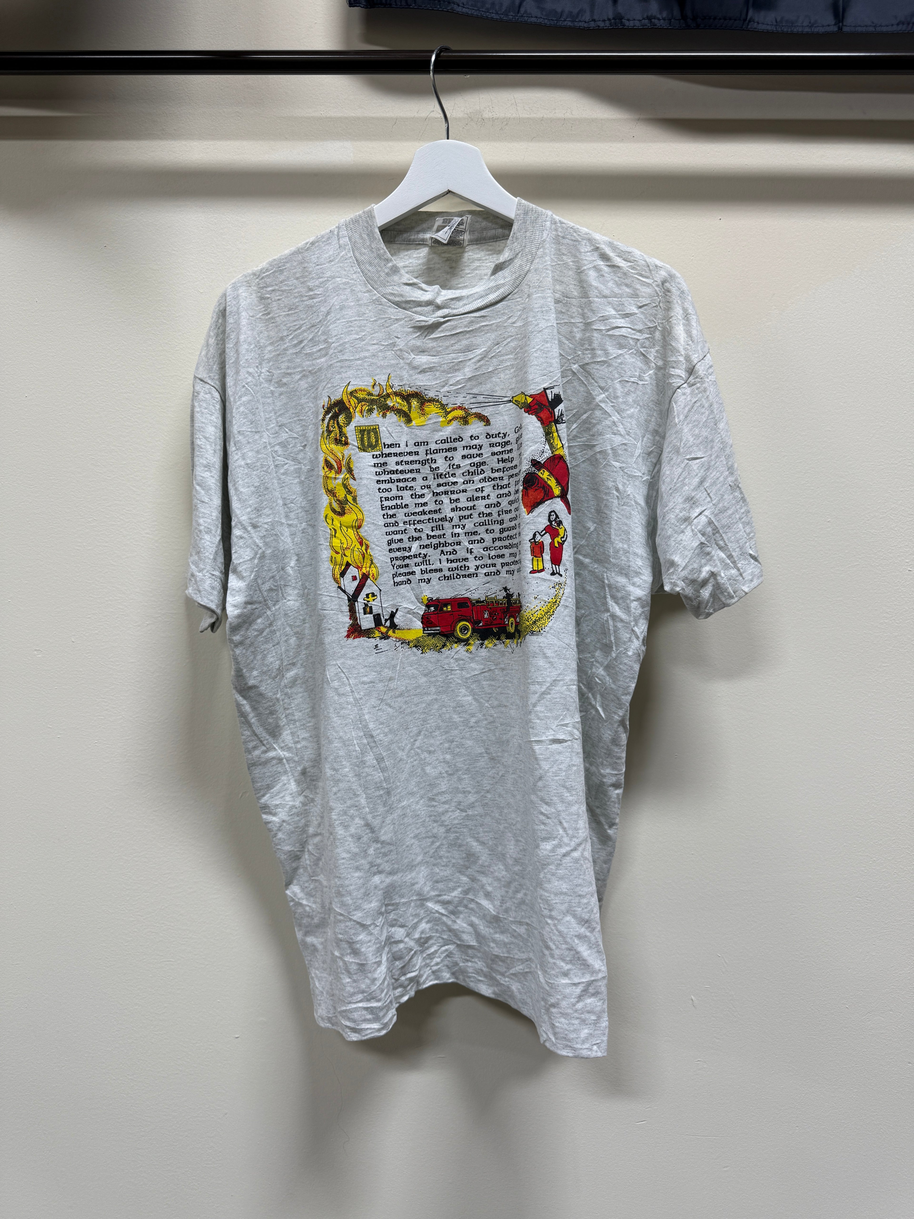 Vintage Fire Fighting T-Shirt Sz XL