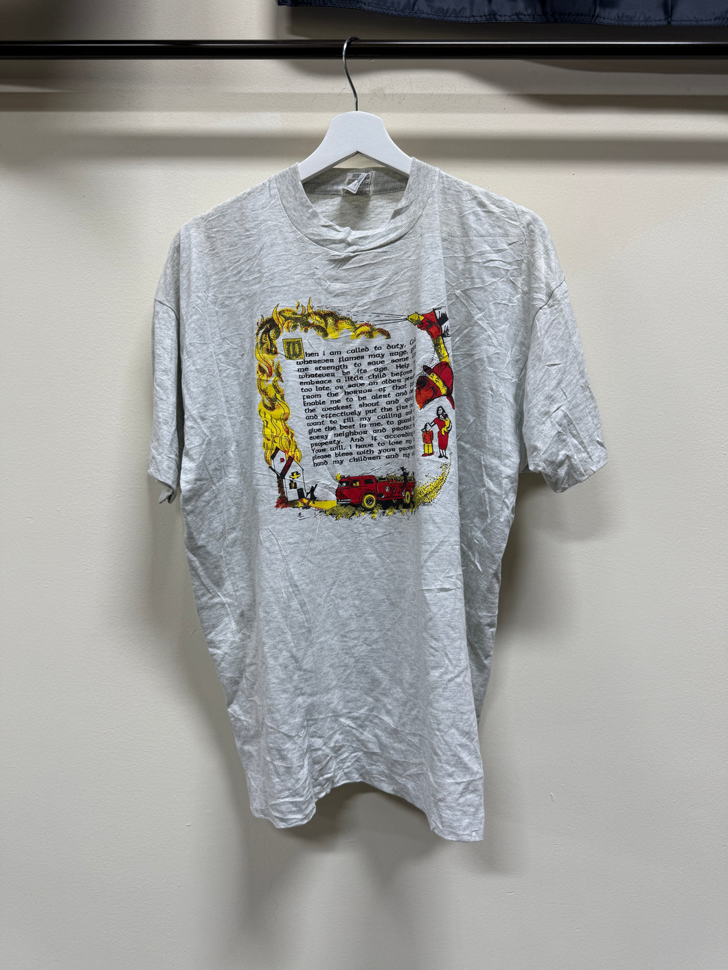 Vintage Fire Fighting T-Shirt Sz XL