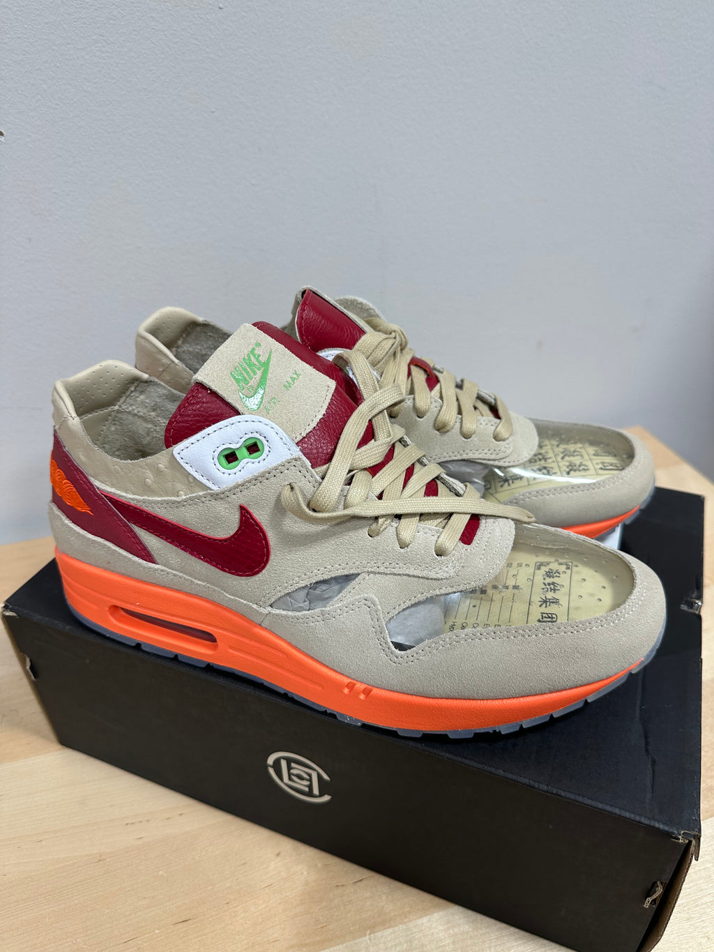 CLOT x Nike Air Max 1 "Kiss of Death" 2021 - Men's Size 10.5 - DD1870-100 (With OG Box)