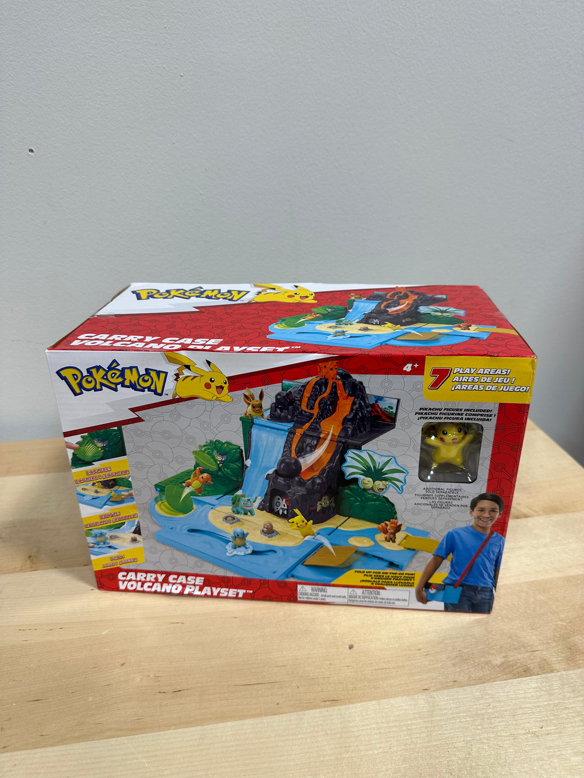 Brand New Pokémon Carry Case Volcano Playset by Jazwares – Includes Pikachu Figure