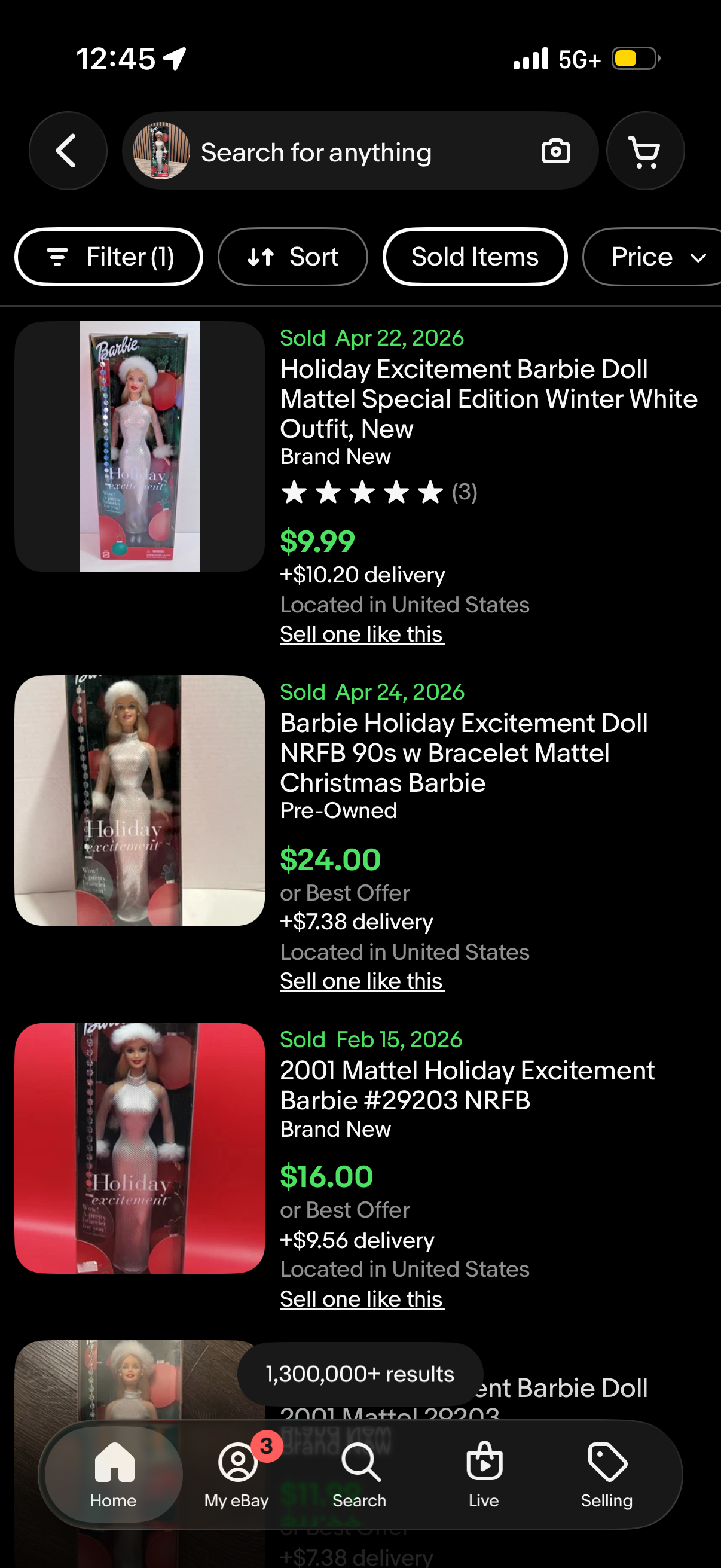Barbie 2002 Holiday Excitement