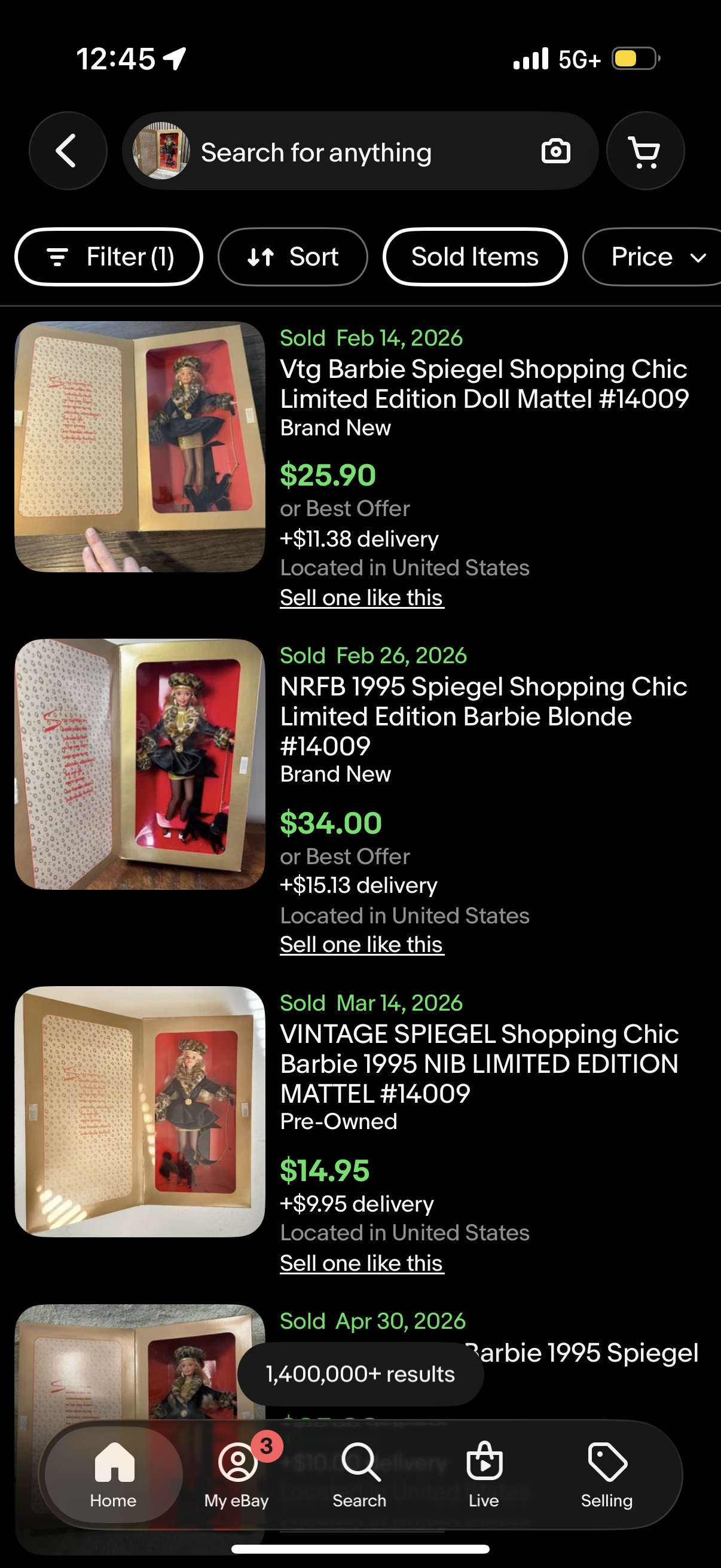 1995 Shopping Chic Barbie Spiegel Limited Edition Mattel #14009