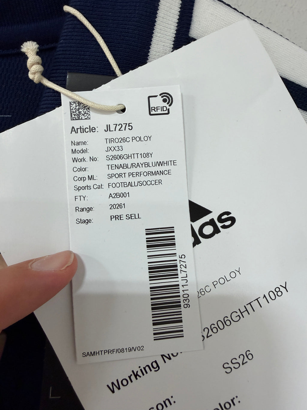 Adodas Tiro 26 Youth Polo Sz Medium