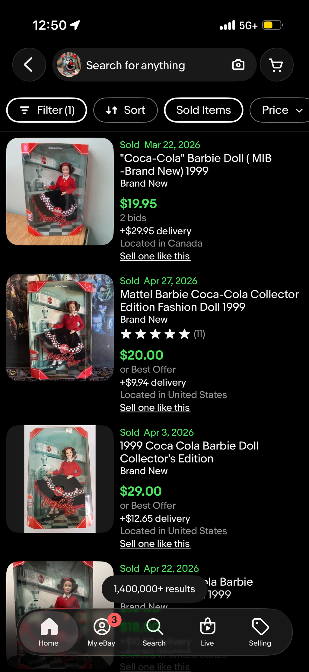 Coca-Cola Diner Collectible Barbie Doll 1999 Mattel 24637